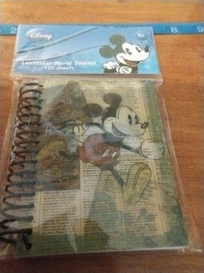 Mickey Mouse Lenticular Spiral Journal, New In Package