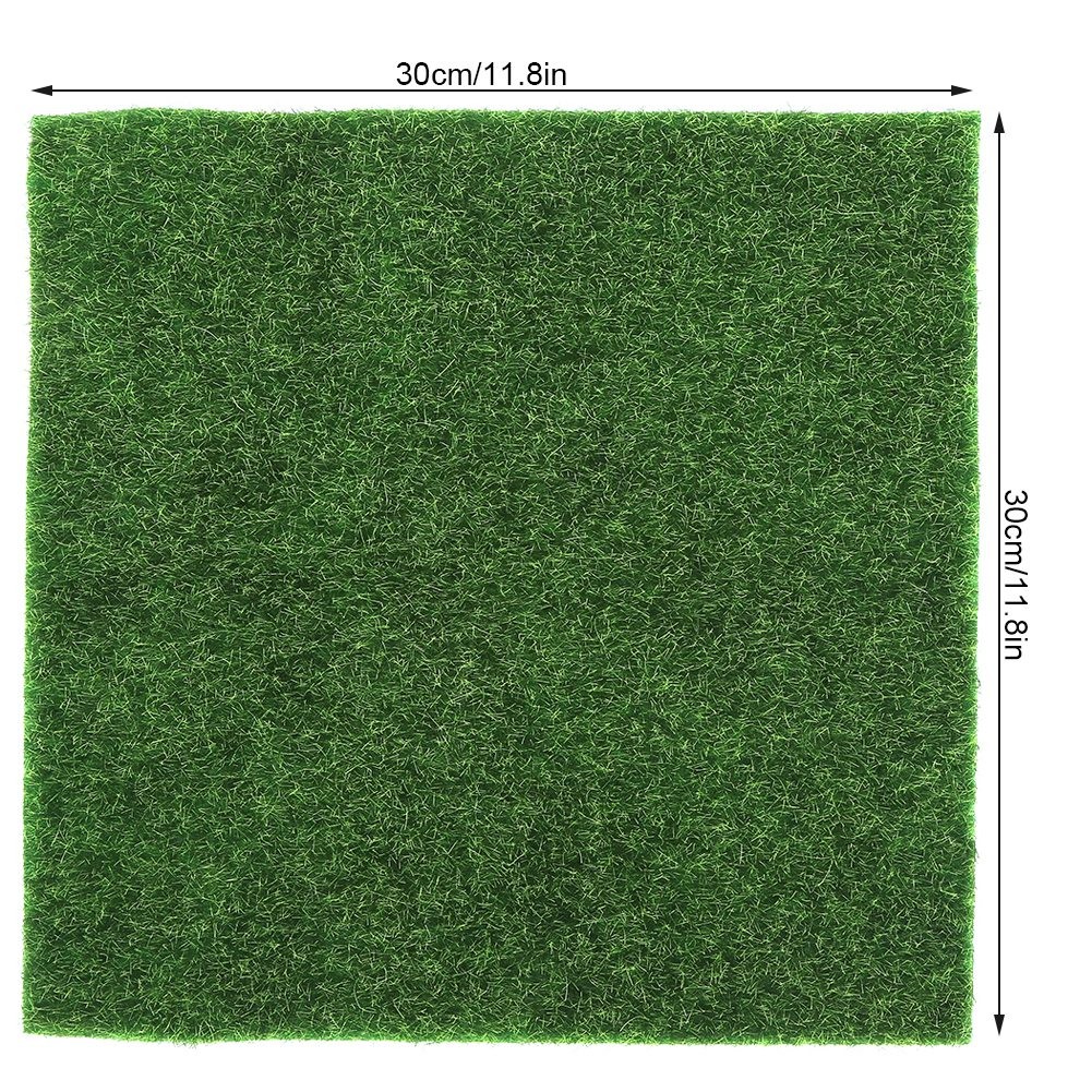 5Pcs SquareShaped Garden Artificial Grass Lawn Turf Miniature Landscape BAJ.