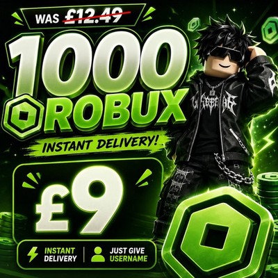 Full 1000 Robux (Instant). Tax Covered.