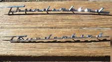 Pair 1957-1962 Ford Thunderbird Front Fender Script Emblems Oem Original T-bird Pair 1957-1962 Ford Thunderbird Front Fender Script Emblems Oem Original T-bird