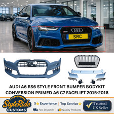 AUDI A6 RS6 STYLE FRONT BUMPER BODYKIT CONVERSION PRIMED A6C7 FACELIFT 2015-18