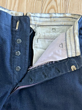 Vintage 1930s Mens Wool Stripe Pants Slacks Small Size 27x29.5