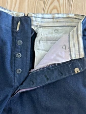 Vintage 1930s Mens Wool Stripe Pants Slacks Small Size 27x29.5