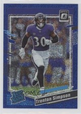 2023 Panini Donruss Optic Rated Rookie Blue Glitter Prizm Trenton Simpson 1bg9