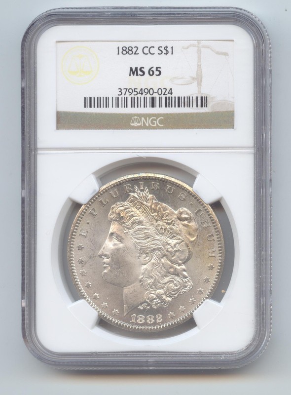 1882-CC Carson City Morgan Silver Dollar, NGC MS-65