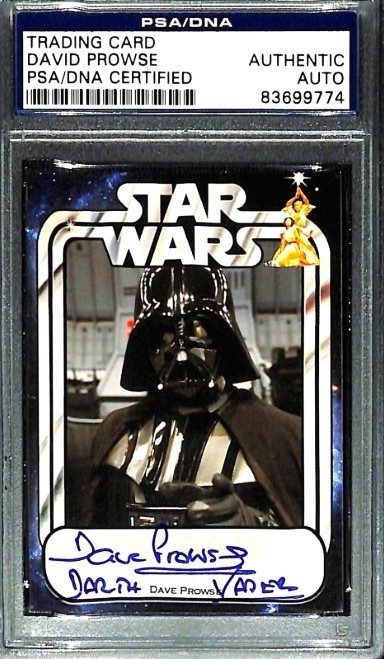2008 Star Wars OPX Fan Days DAVE PROWSE Darth Vader Signed Card PSA/DNA SLABBED