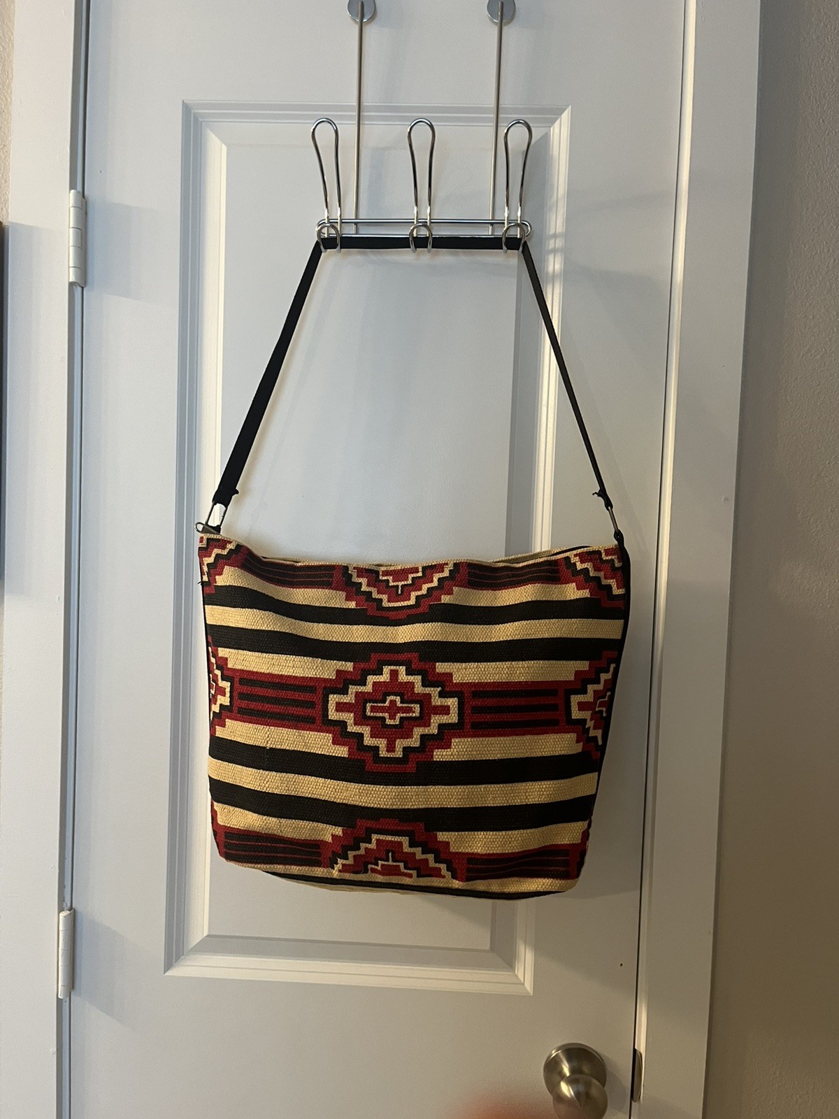 Handcrafted Colorful Patchwork Duffle-Style St. C… - image 2