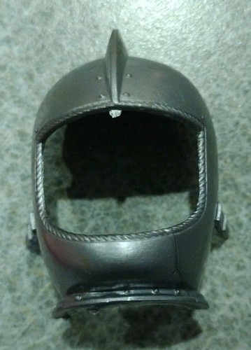 1968 Auth/Orig Marx Johnny West Silver Knight Front of the 2 Piece Helmet - Bild 1 von 2