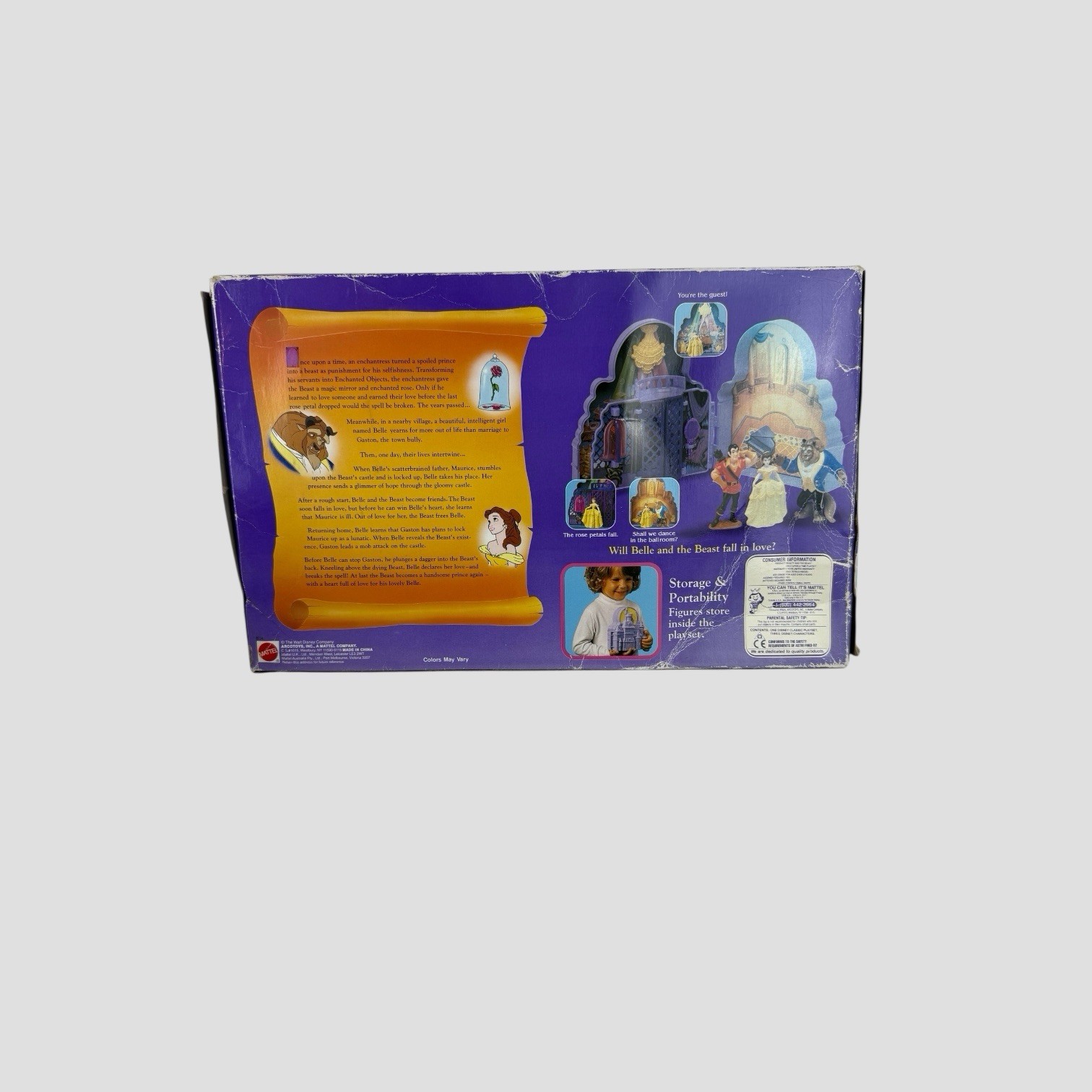 VTG Disney Beauty & Beast ONCE UPON A TIME Toy PLAYSET MATTEL #5110 Sealed New