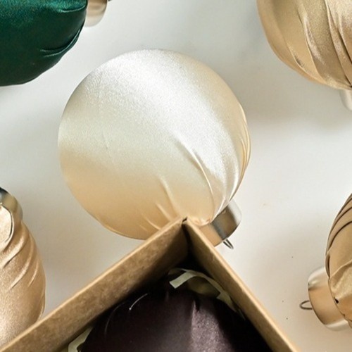 12pcs 6cm Satin Christmas Ball Xmas Tree Pendant Festive Atmosphere - Picture 5 of 27