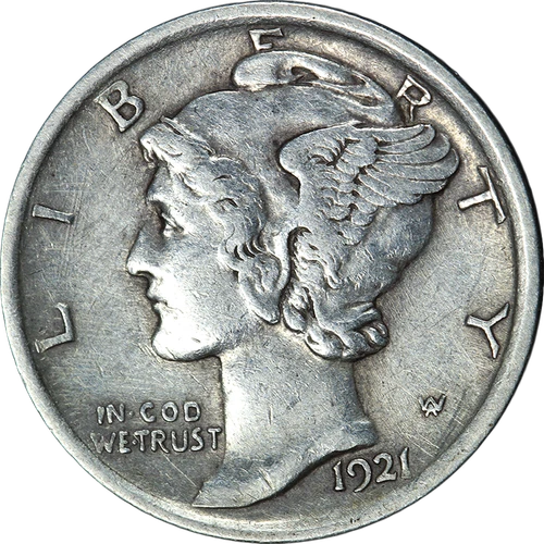 1921-P Mercury Dime Nice XF Details Key Date Nice Eye Appeal Strong Strike