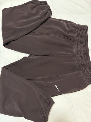 Nike Womens Black Fleece Cotton Blend Jogger Pants Elastic Waist Size M