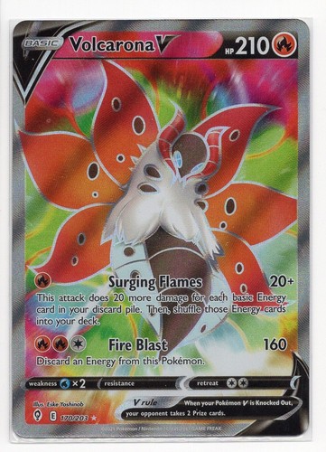 Pokemon TCG Volcarona V 170/203 Evolving Skies Full Art Ultra Rare NM English