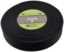 Country Brook Design  2 Inch Black Heavy Polypro Webbing, 25 Yards