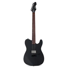ESP LTD TE-201 Fixed Bridge String-Thru-Body Electric Guitar (Black Satin)