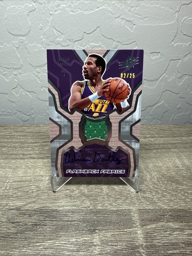 2007-08 SPx Adrian Dantley Flashback Fabrics Jersey Patch Auto /25 #FFA-AD Jazz