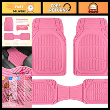 Universal Pink Car Floor Mats - All Weather Trim To Fit - Cute Girly Car Accesso Universal Pink Car Floor Mats - All Weather Trim To Fit - Cute Girly Car Accesso