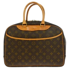 Louis Vuitton Deauville Handbag Monogram Canvas Brown  Handbag