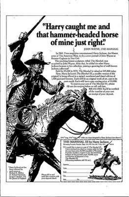 The Marshal III by Harry Jackson John Wayne Vintage Print Ad 1979