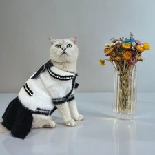 Autumn and Winter New Dog Cat Skirt Pet Knitted Clothes Thickened To Keep Warm a