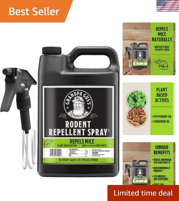 Peppermint & Cinnamon Rodent Repellent Spray - Safe for Home & Family, 1 Gallon