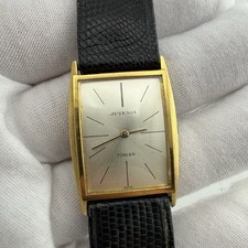Reloj Juvenia Turler Vintage Chapado en Oro 18K Unisex 17 Joyas Cuerda Mecánica