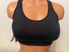 NWT Champion Wireless Pull Over Power Core Molded Cup Sport Bra Black Size Large
