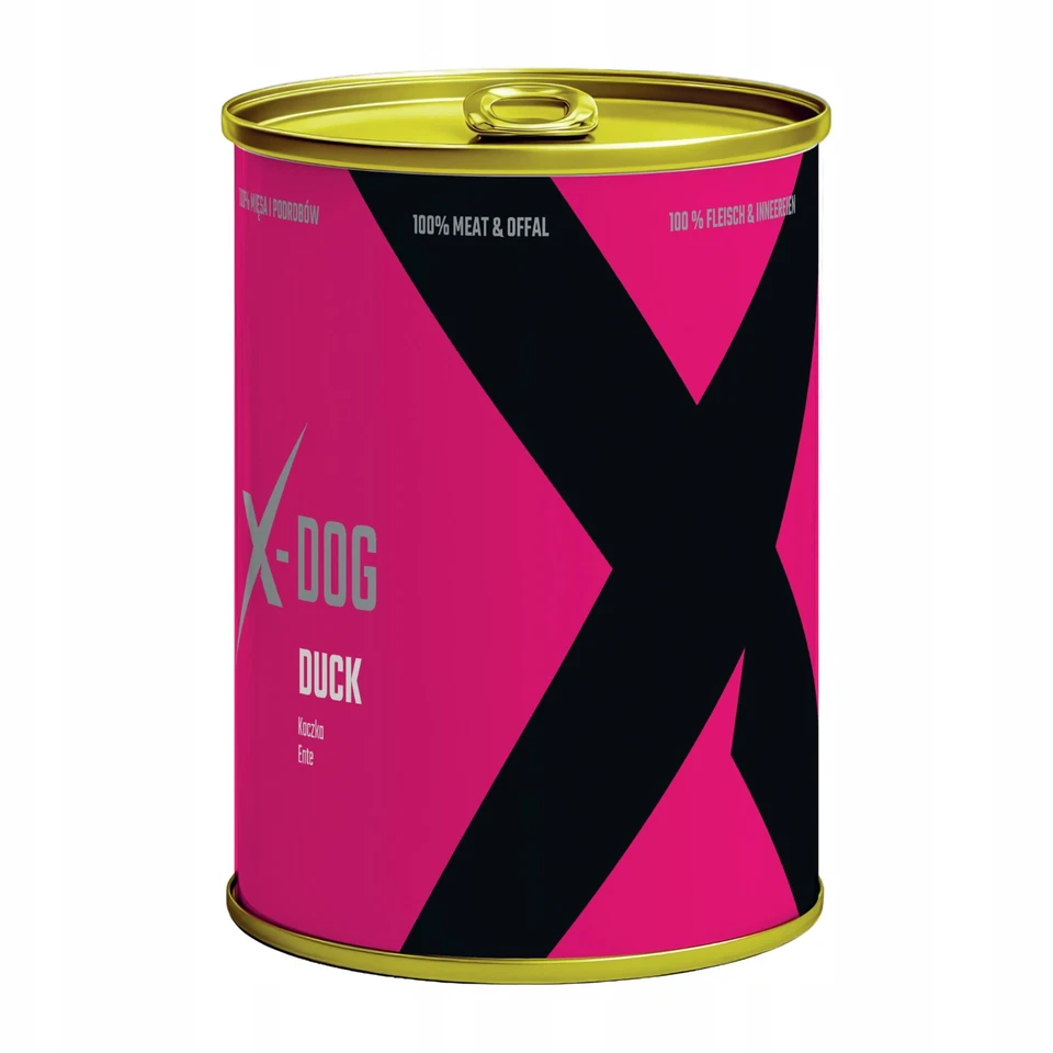 Nassfutter Hundefutter Hund in Dosen 16 x 800g Ente Getreidefrei X-DOG - Bild 4 von 4