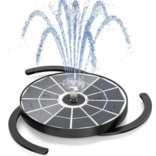 3.7W Solar Water Fountain with Integrated Bracket & Storage, Solar Powered Fo...