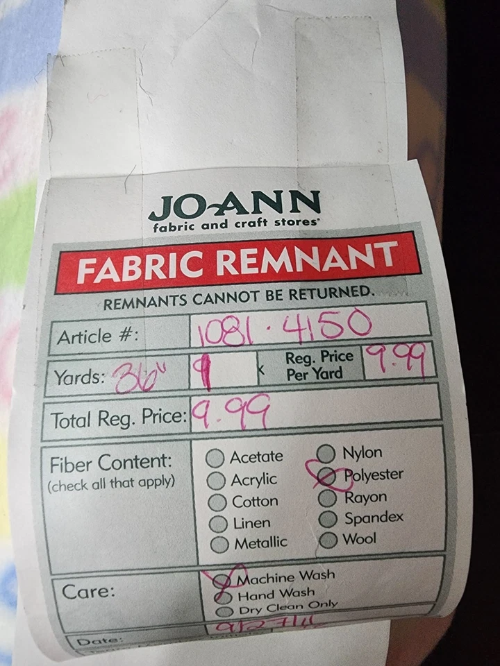 David Textiles INC. Fabric Sweet Words Fleece 36" x 1 yard  Multicolor - Image 4 of 4