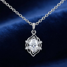 Amazing 2Ct VVS1 Certified Diamond Solitaire Necklace,Great Sparkle Tariffs FREE