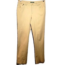 Lauren Ralph Lauren Tan Straight Leg Pants Women's Size 8 Designer Classic