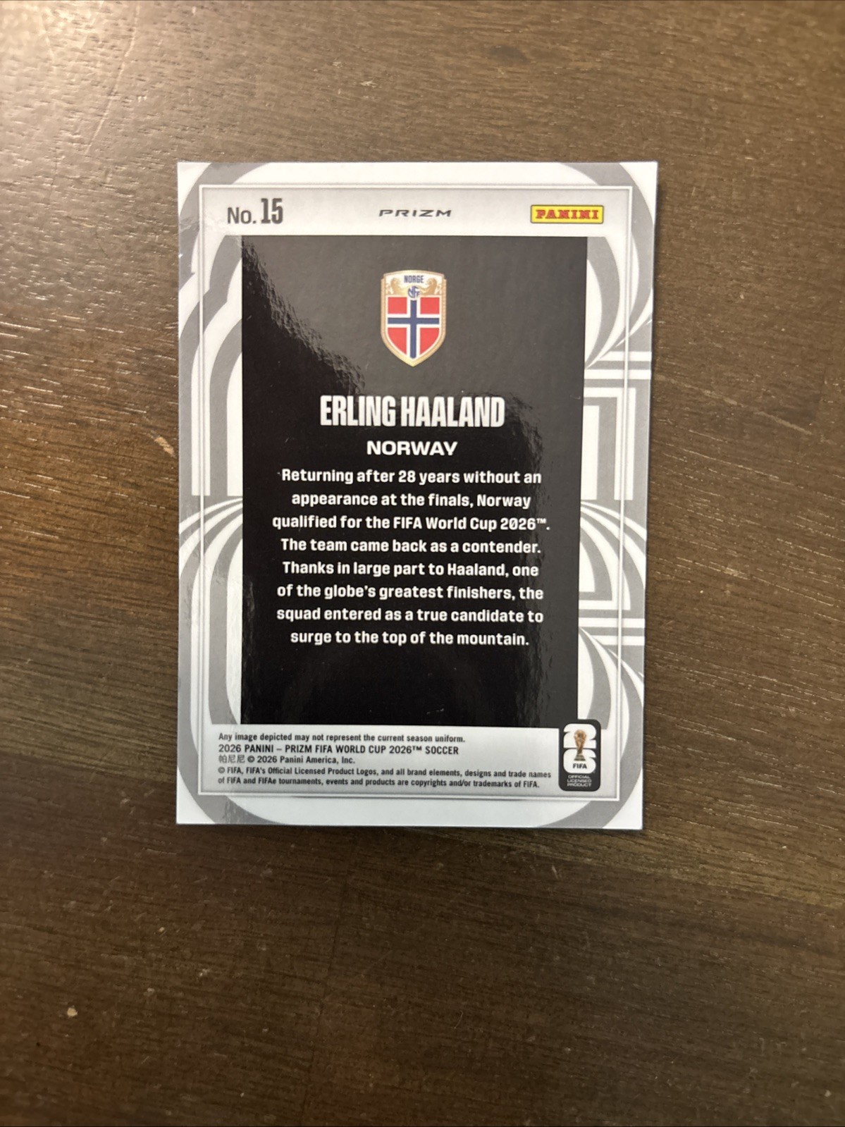2026 Panini Prizm FIFA World Cup “Screamers” Erling Haaland Card #15 view 4