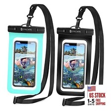 Waterproof Phone Pouch 2-Pack - Universal IPX8 Waterproof Phone Black Green