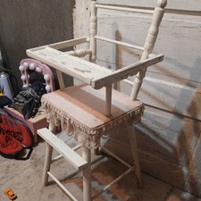 Vintage 1920 Child  s High chair For Dolls