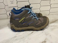 Merrell Chameleon 7 Trail Hiking Shoes Gray Blue Kids 3M Women s 4.5 Youth Boot