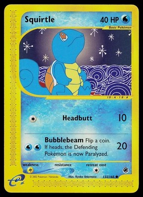 Pokemon Card - Squirtle Expedition 132/165 Common