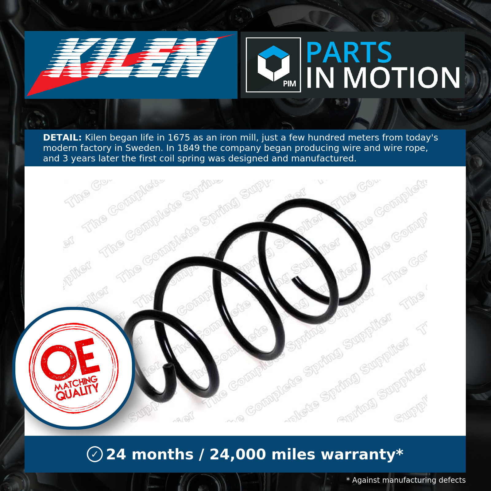 Coil Spring Front 12146 Kilen Suspension 98612401 98612402 Quality Guaranteed