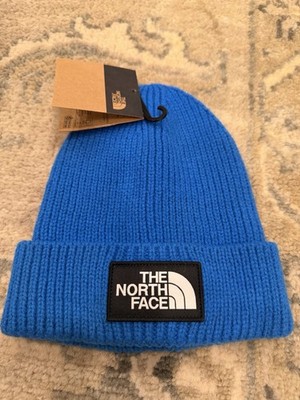 The North Face Box Logo Cuff Beanie Hero Blue  Youth/junior NWT