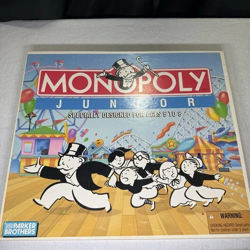 1990 Monopoly Junior Jr. Parker Brothers Complete Board Game Vintage