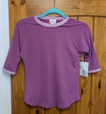 Lularoe Sloan Size 10 Purple On Purple 3/4 Sleeve Baseball T Shirt - Unisex Kids