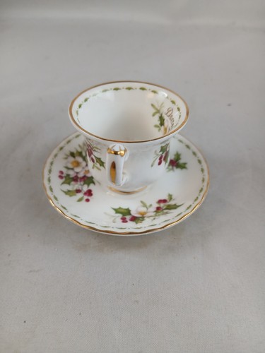 Royal Albert MINIATURE Tea Cup & Saucer December Bone China 1st Quality British - Picture 3 of 9