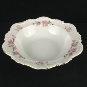 VTG-Round-Vegetable-Serving-Bowl-by-Mitterteich-Springtime-Pink-Floral-Germany