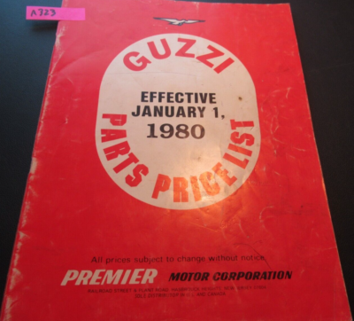 Moto Guzzi Jan 1980 DEALER Parts Price List Book Manual A323 | eBay