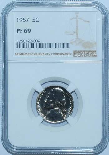 1957 NGC PR69 Jefferson Nickel