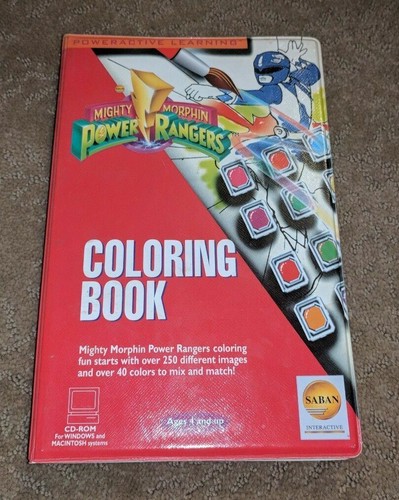 CD-ROM livre de coloriage Mighty Morphin Power Rangers pour Windows 3.1 et MAC OS 7.1 - Photo 1 sur 3