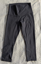 LULULEMON Wunder Under High Rise Womens Size 6 Black Running Tights Joggers