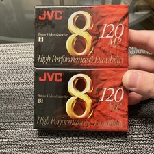 JVC MP 120 Min Video 8 / 8mm Blank Camcorder Videotapes - 2 Pack - Brand NEW