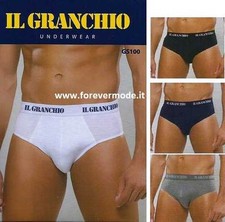 6 Slips Homme Il Granchio Coton Stretch avec Elastique Consigné Dans Art. GS100