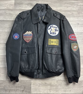 Cap West Lederjacke schwarz Gr. S oversized!(M/L)*ultracooler-STYLE&80'sVINTAGE!